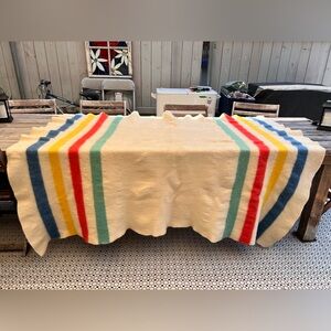 Vintage Hudson Bay Style Wool Blanket
